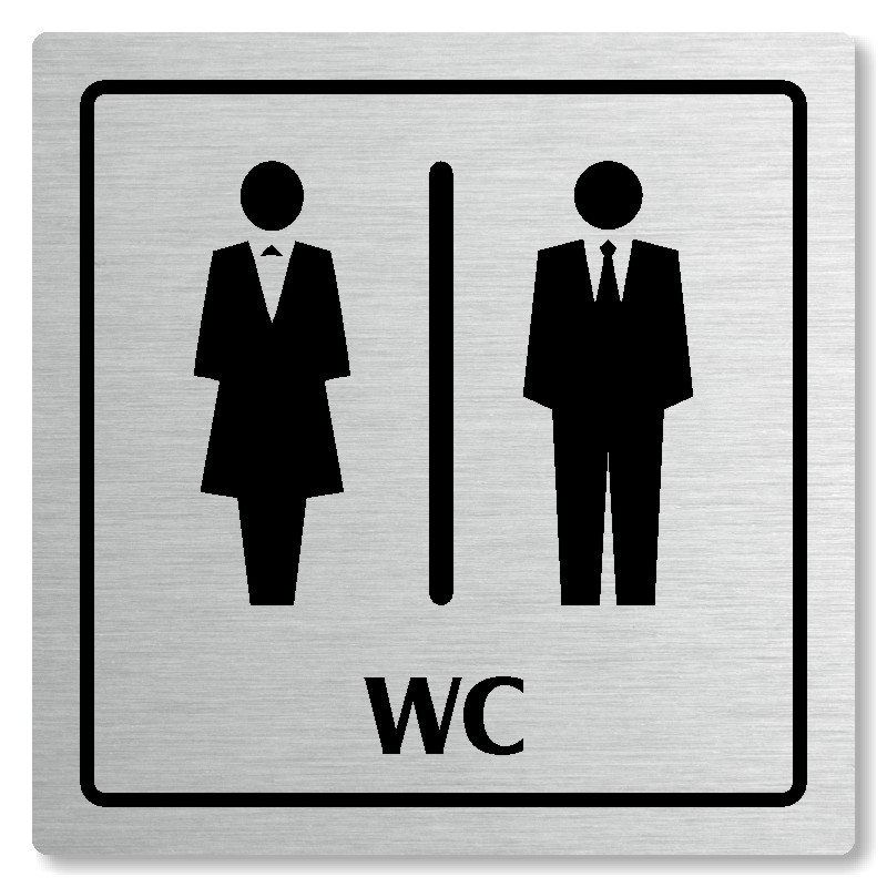 WC společné, 118x118mm, stříbrná, Arizona